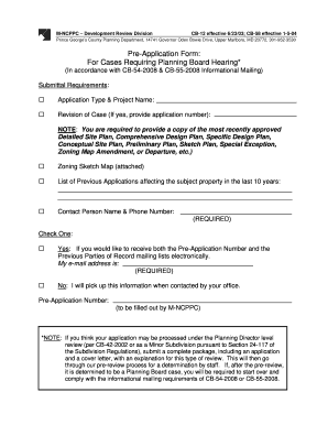Pre Application Form Prince George&#039;s County Planning Department Pgplanning