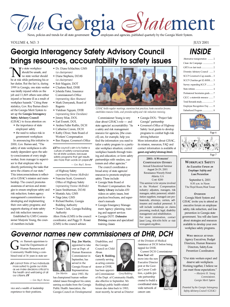 Georgia Interagency Safety Advisory Council State Human Spa Ga  Form