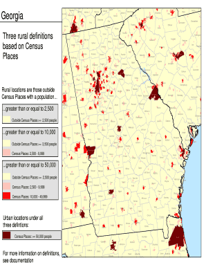 Georgia Rural Definitions State Level Maps Economic Research Ers Usda  Form