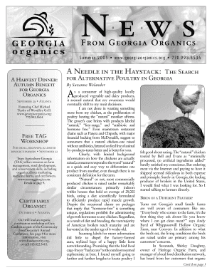 News Georgia Organics  Form