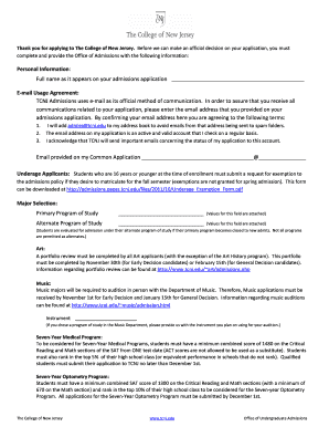 Personal Information Full Name as it Appears on Your Admissions