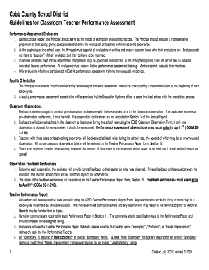 Classroom Teacher Performance Assessment Guidelines July 08 DOC