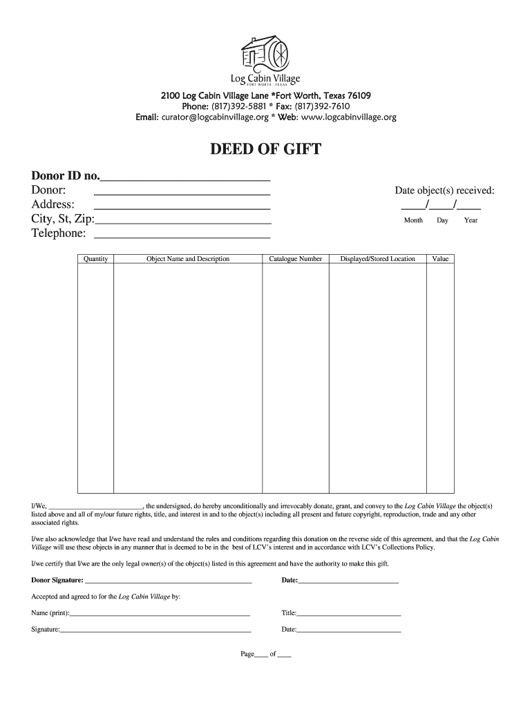 Deed Of Gift Form Fill Out And Sign Printable PDF Template SignNow