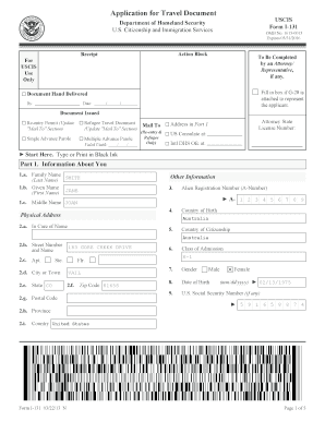 131 travel document fee