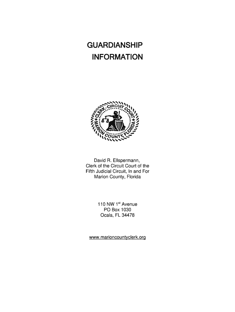 Guardianship Job Florida  Form