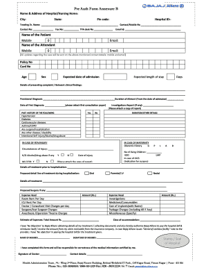 Bajaj Allianz Preauth Form