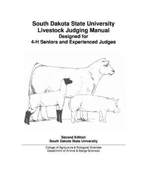 Sdsu Livestock Judging Manual  Form