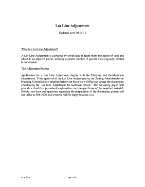 Lot Line Adjustment California Reconveyance Requirements Form