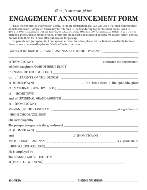 Engagement Form