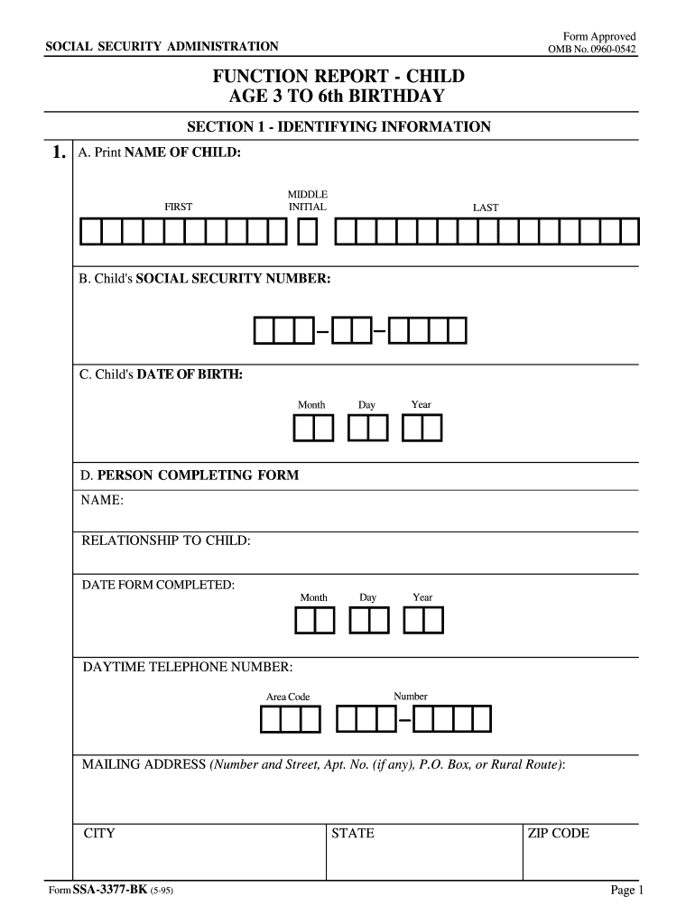 Form Ssa 3377 Bk