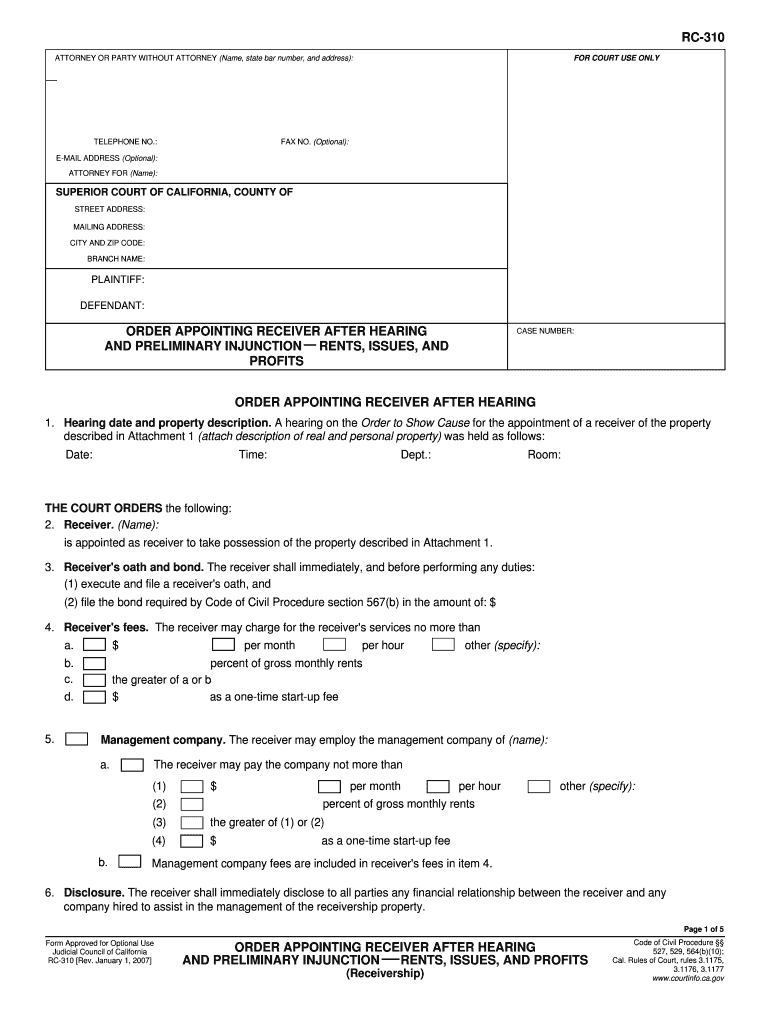 Rc 310  Form