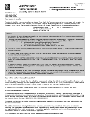 Rbc Disability Insurance Claim Form