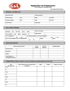 G&amp;l Chili Dogs Application Online Form