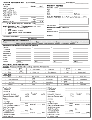 Pif School  Form