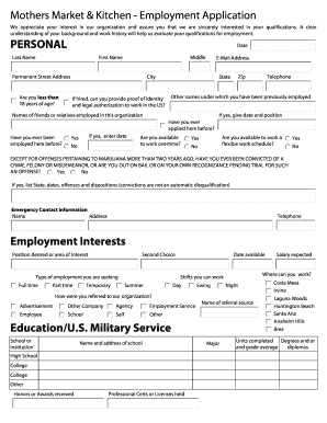 Mother&#039;s Application Form