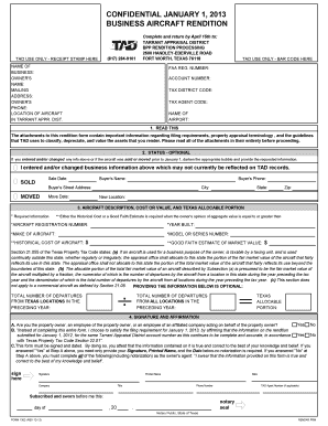 Aircraft Appraisal Form