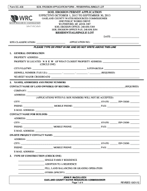  Oakland County Soil Erosion Permit Application 2022