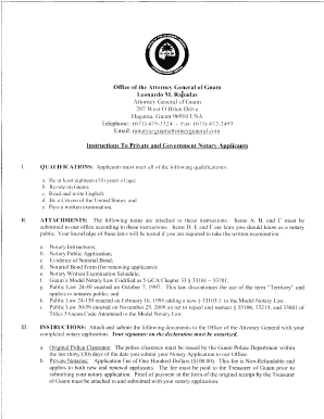 Guam Notary Acknowledgement  Form