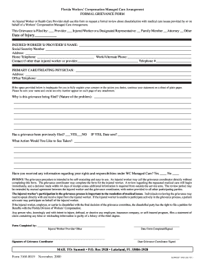 02 151 State Grievance Form FL Summit