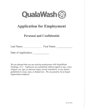 Quala Wash Employment Online Application  Form