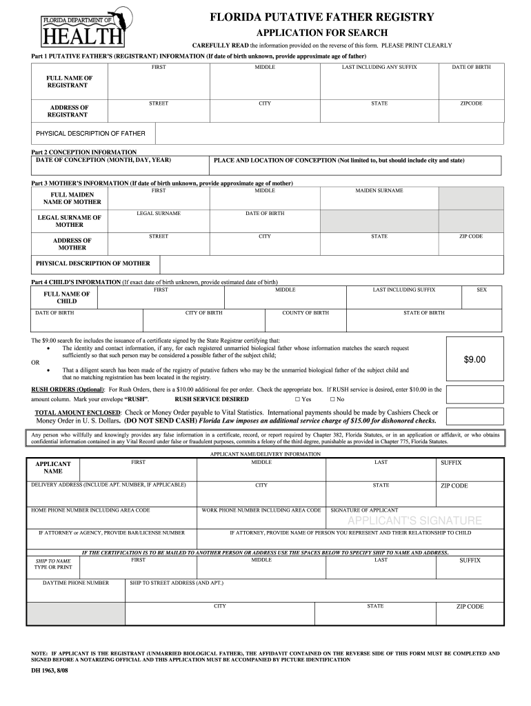Dh 1963s Form