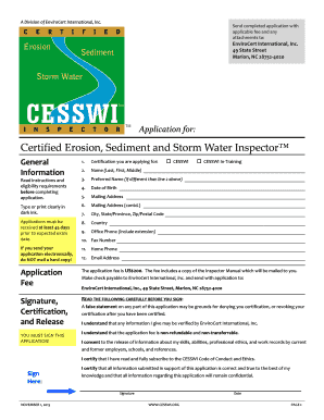 CESSWI Application Packet Cesswi  Form