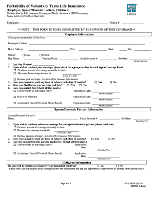 Cigna Form Lm 600829i