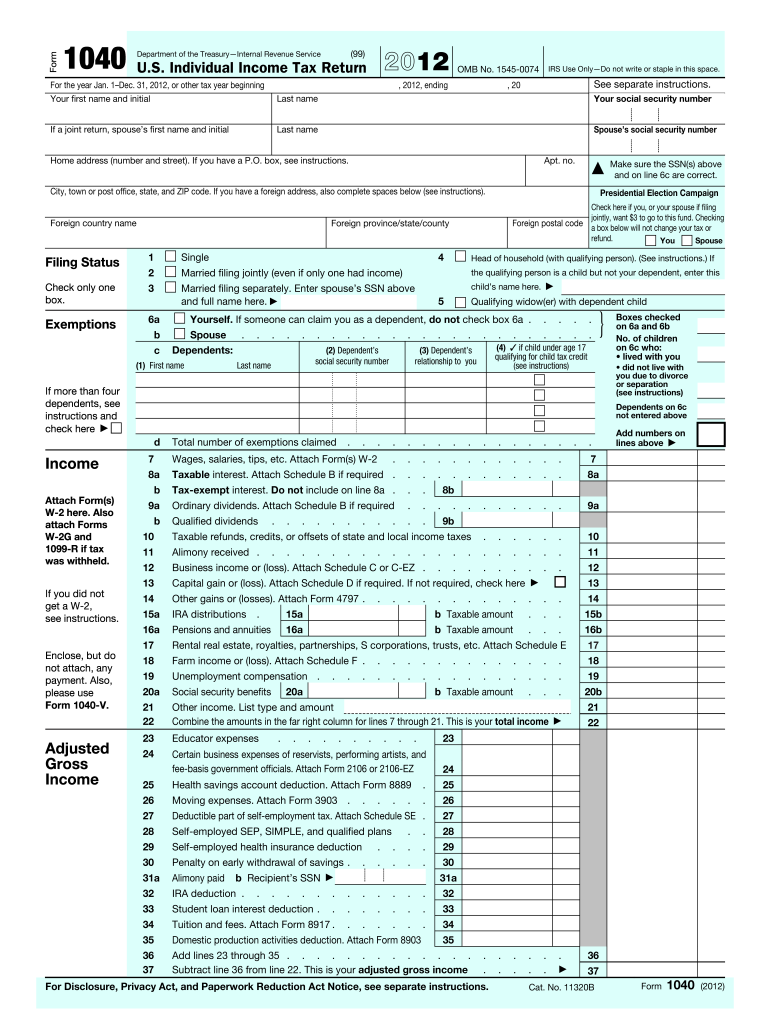  Forms 2012