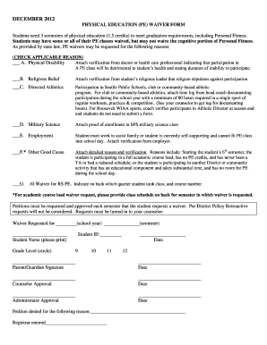 Downloadable School Disclaimer Forms