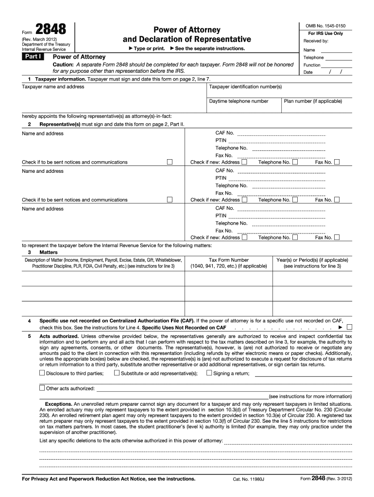  2848 Form 2012