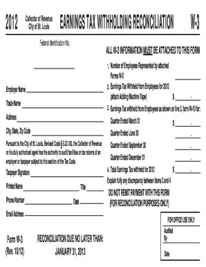 St Louis Withholding Tax Forms