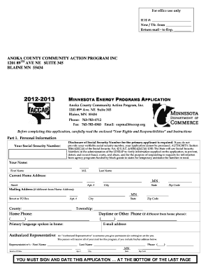  Anoka County Energy Assistance 2012-2024