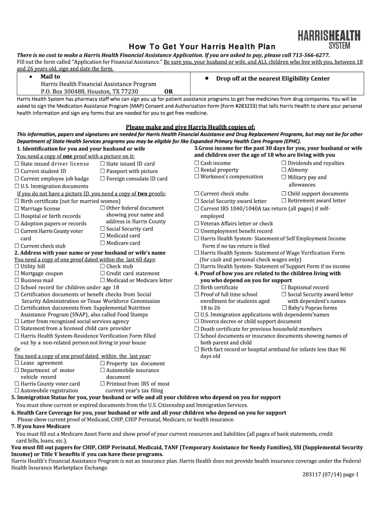  Harris County Gold Card Form 2012