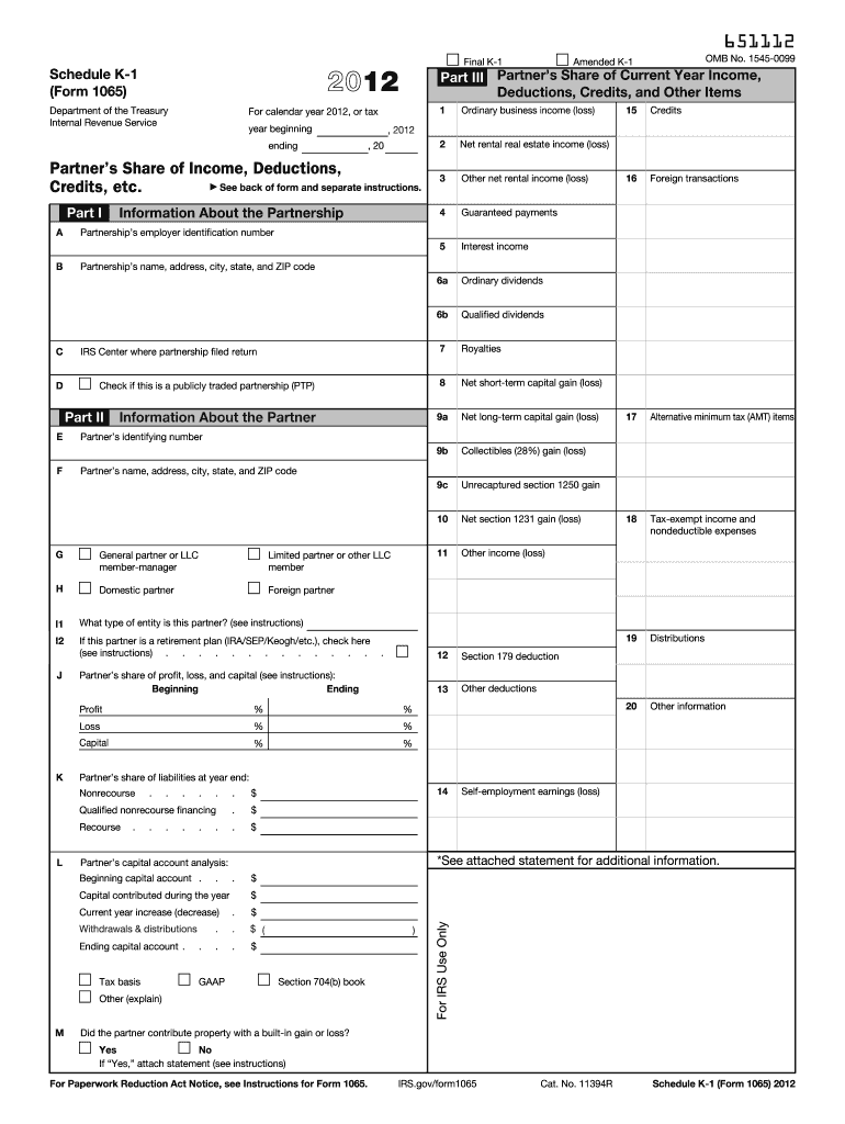  1065 K 1 Form 2012