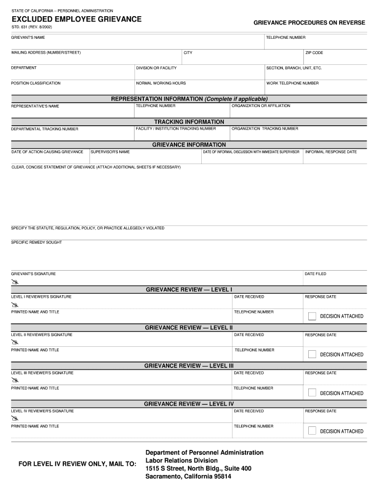  Form 631 California State 2002