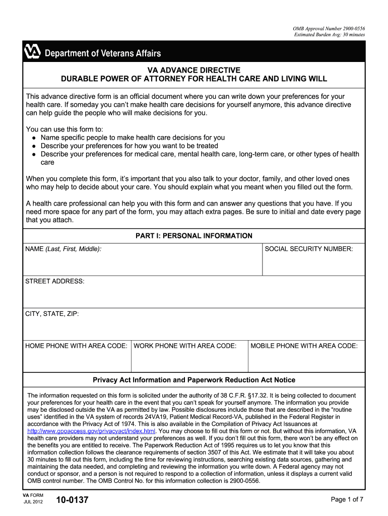  Va Form Advance 2020