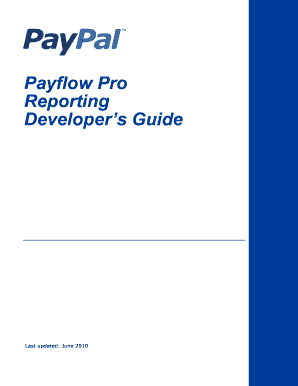 Reporting Developer&#039;s Guide PayPal  Form