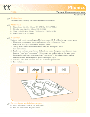 Variant Correspondences  Form