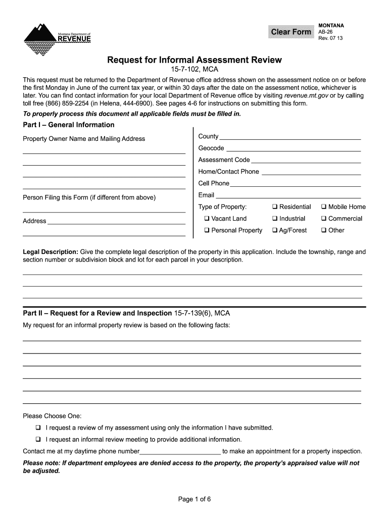  Montana Ab 26 Form 2019