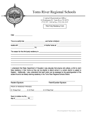 Residency Form