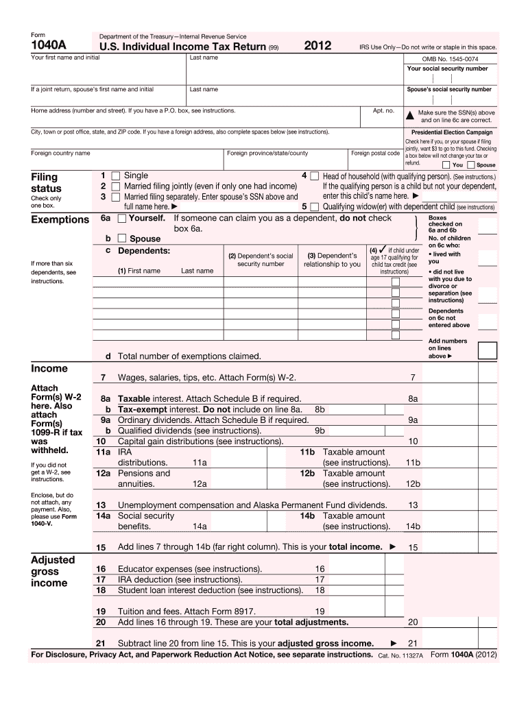  Forms 2012