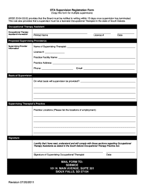 OTA SUPERVISION FORM EDITABLE 081010 DOC