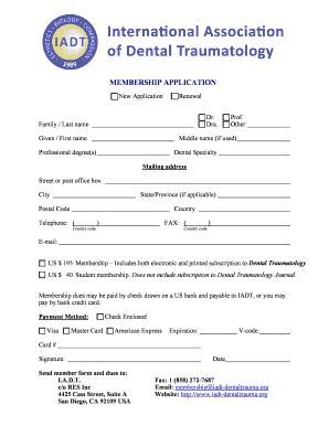 Family Last Name  Form