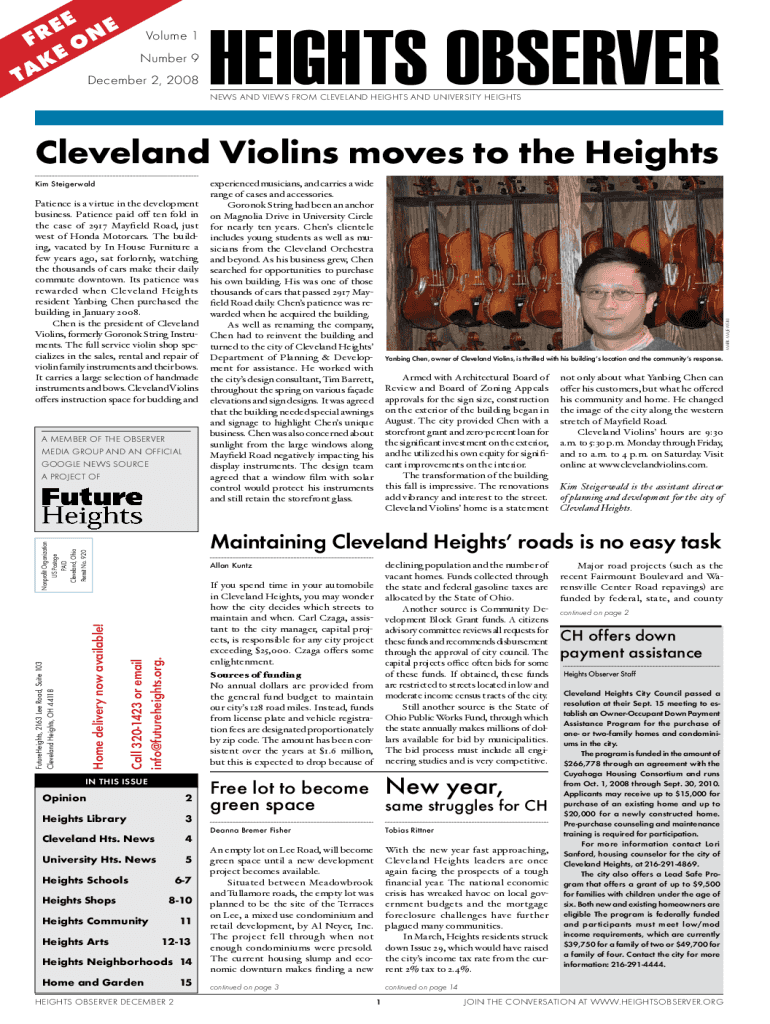 Cleveland Violins Moves to the Heights the Heights Observer  Form