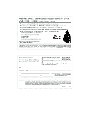 Abu Garcia Sweatshirt Offer Online Form