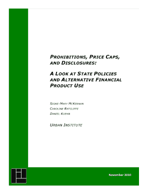 Prohibitions, Price Caps, and Disclosures Using New Nationally Representative Data from the National Financial Capability State   Form