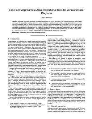 Exact and Approximate Area Proportional Circular Venn and Euler  Form