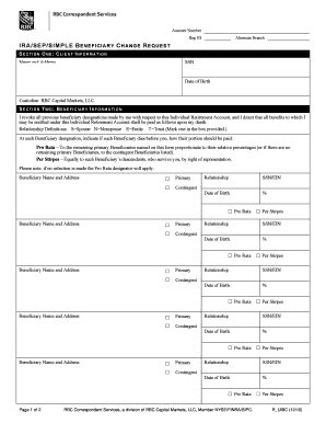 IRA Beneficiary Change Form Liberty Partners Financial Services