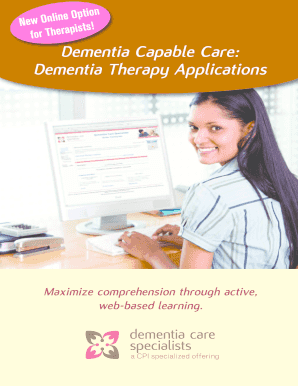 Dementia Capable Care Dementia Therapy Applications Crisis  Form