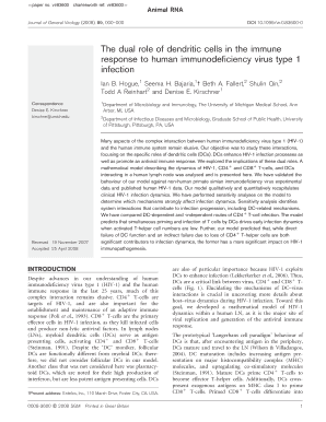 The Dual Role of Dendritic Cells in the Denise Kirschner University  Form